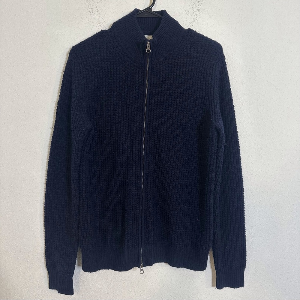 Hartford wool cashmere knit full zip sweater